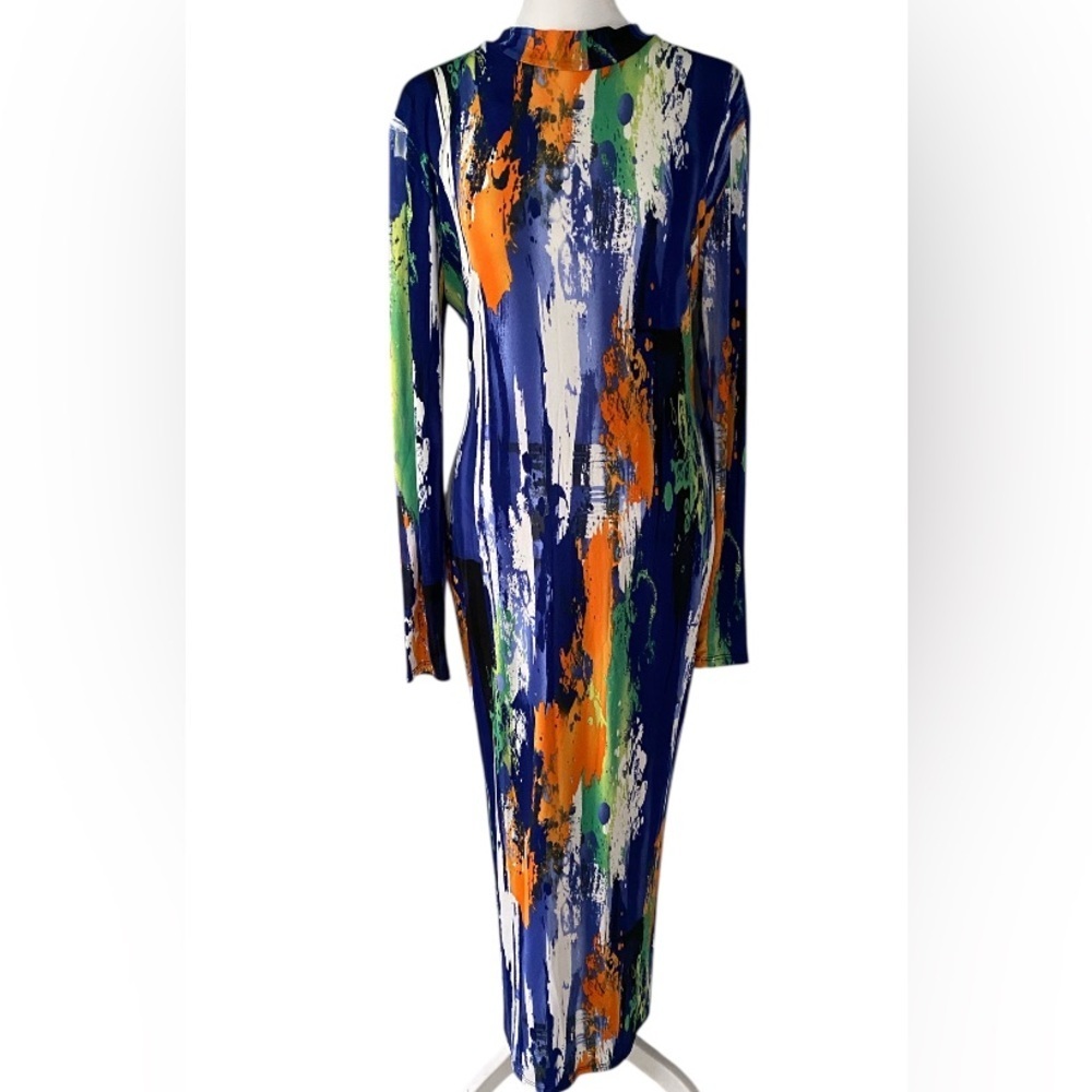 Good time USA women’s stretch multicolored dress size L